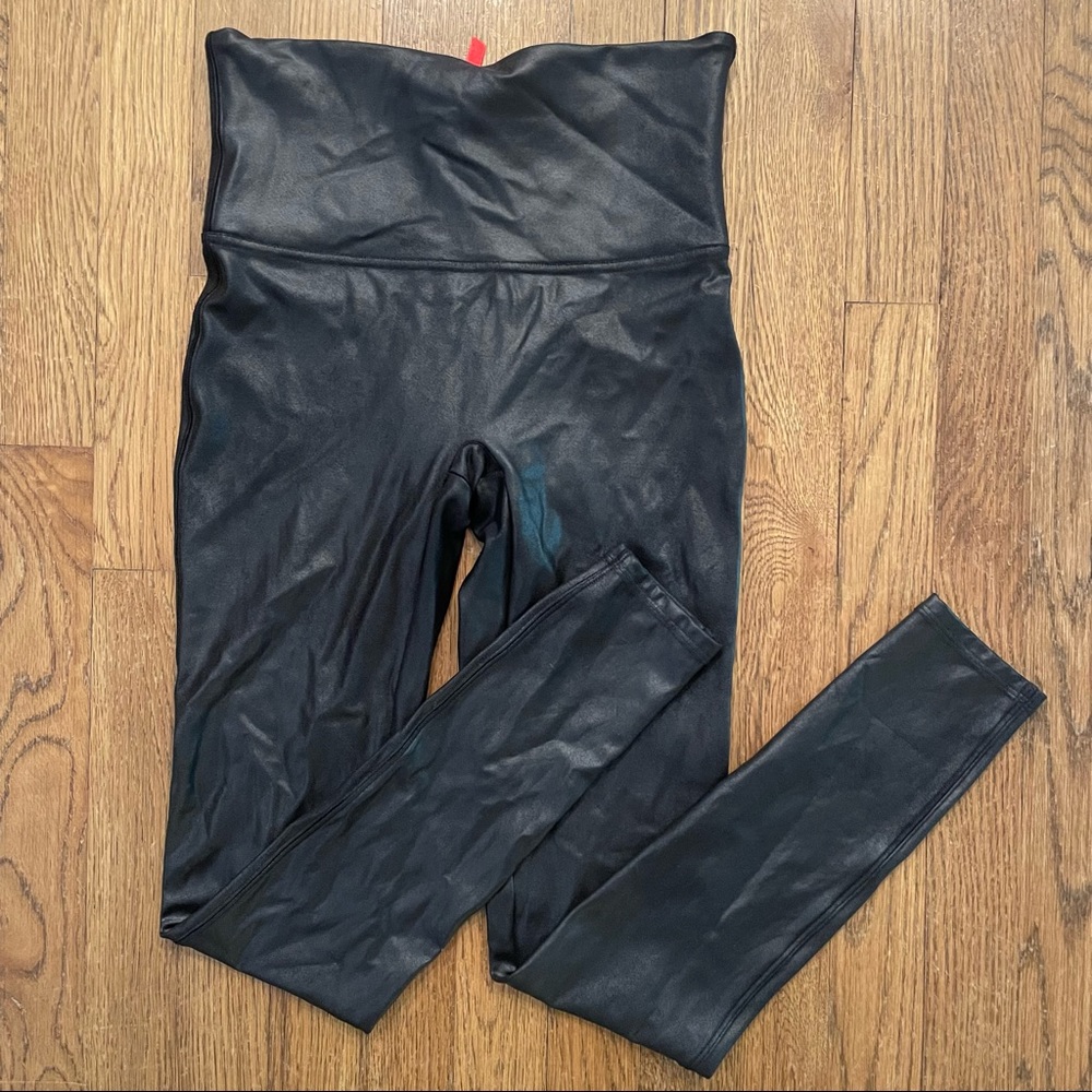 Spanx Black Faux Leather Leggings